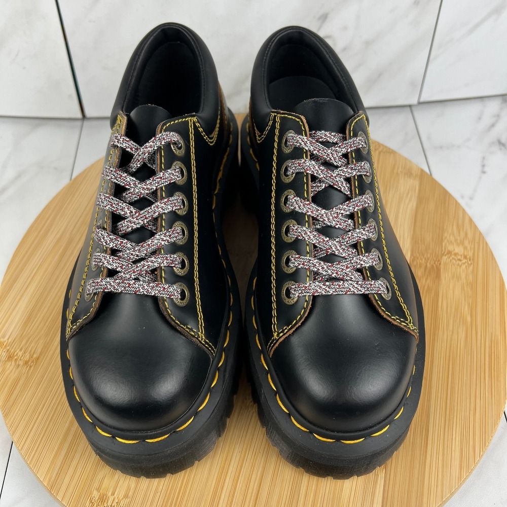 Dr. Doc Martens Collier Bex Womens Size 6 Black Leather Platform Shoes - Picture 4 of 15